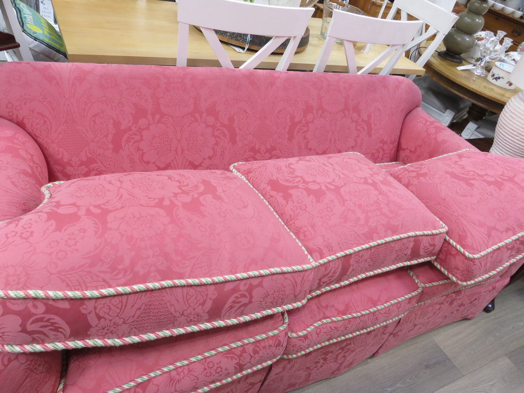 Pink Damask Sofa