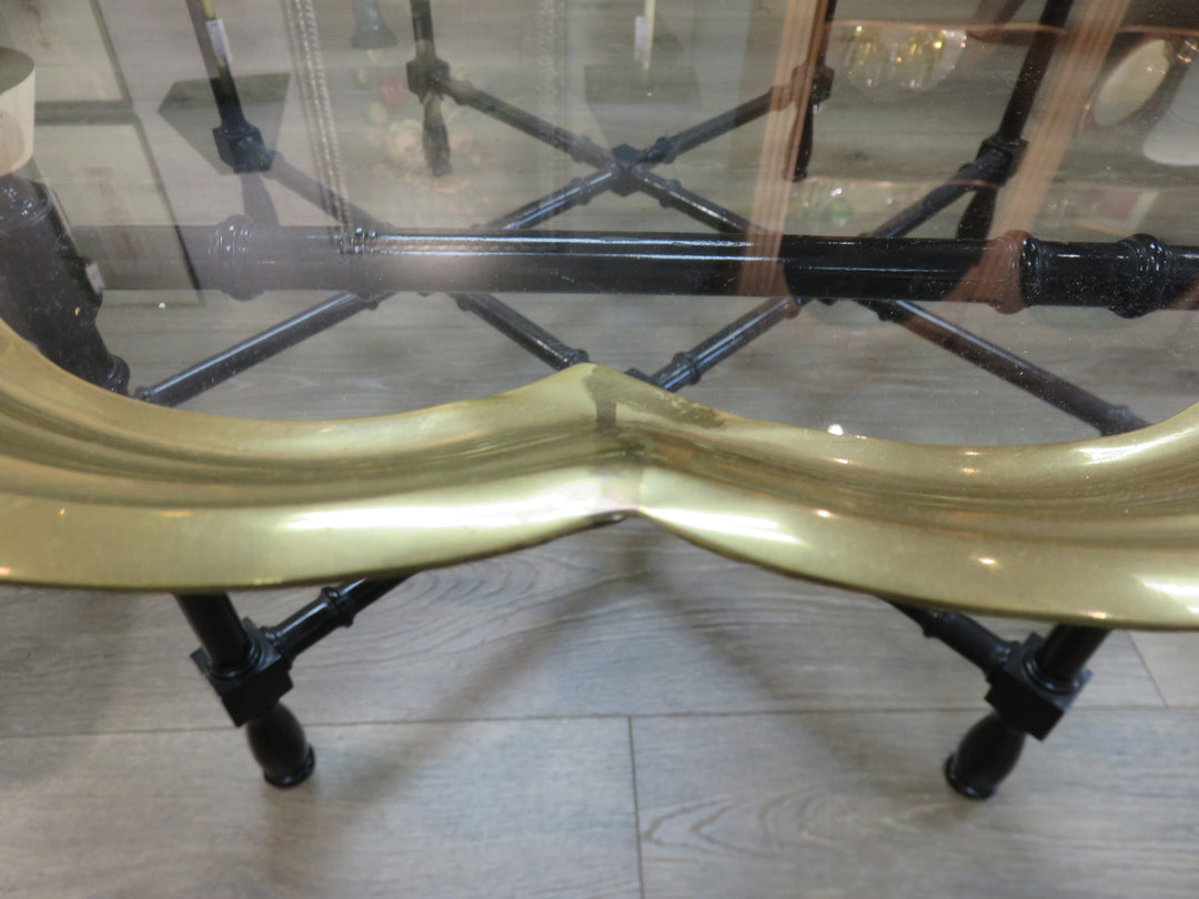 Hollywood Regency Faux Bamboo Coffee Table