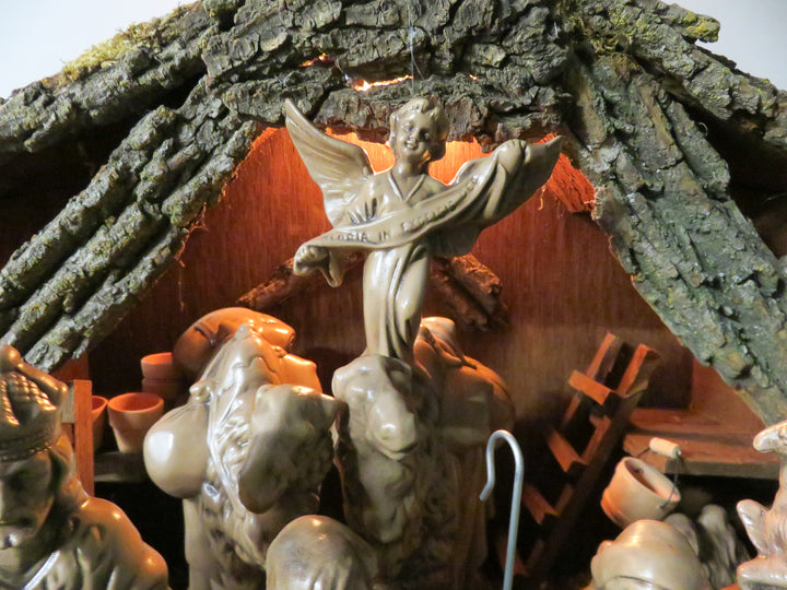 Ceramic Illuminated Nativity Set