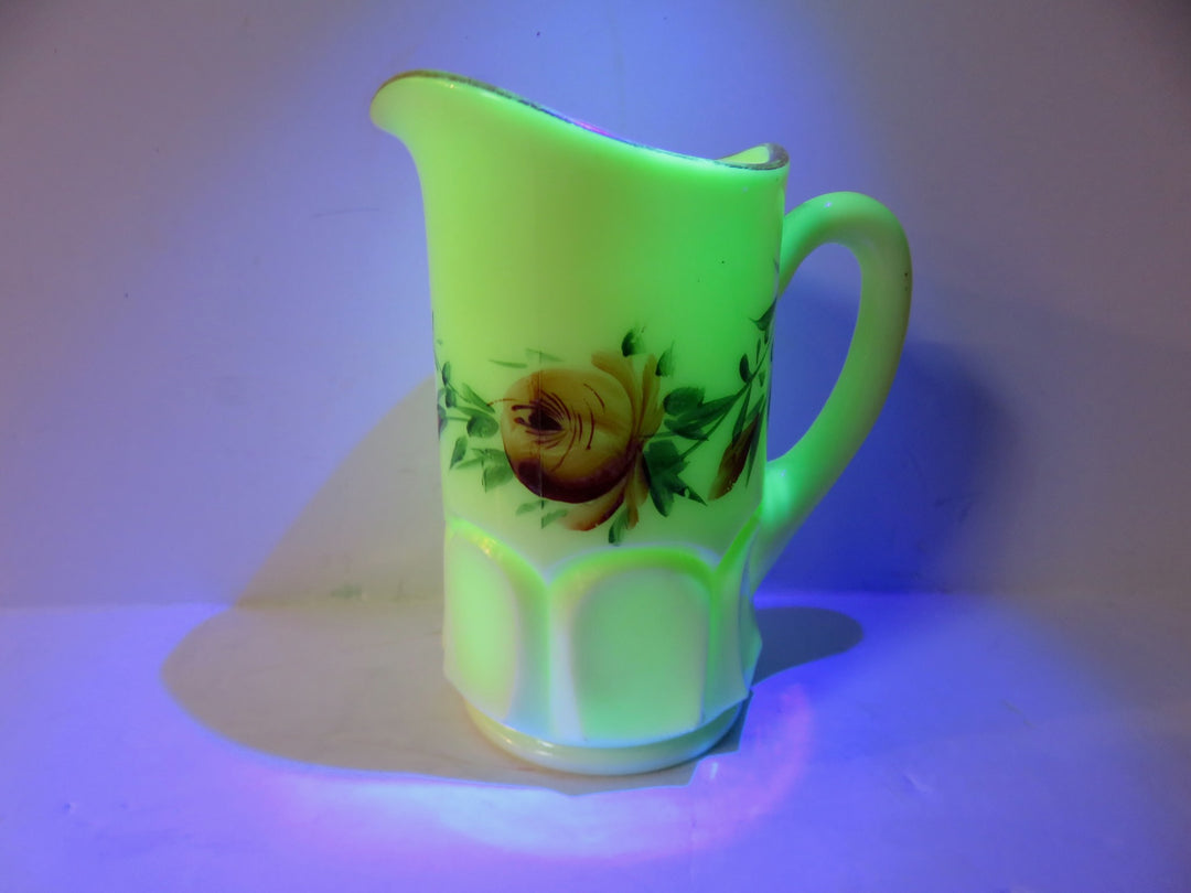 Custard Uranium Glass Pitcher