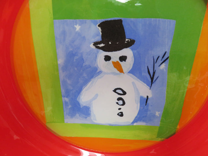 Crate & Barrel Snowman Platter