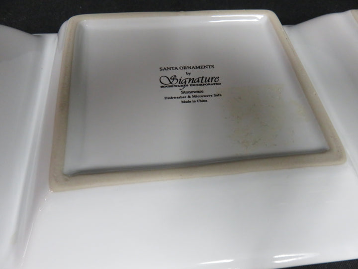 Santa Ornament Divided Dish
