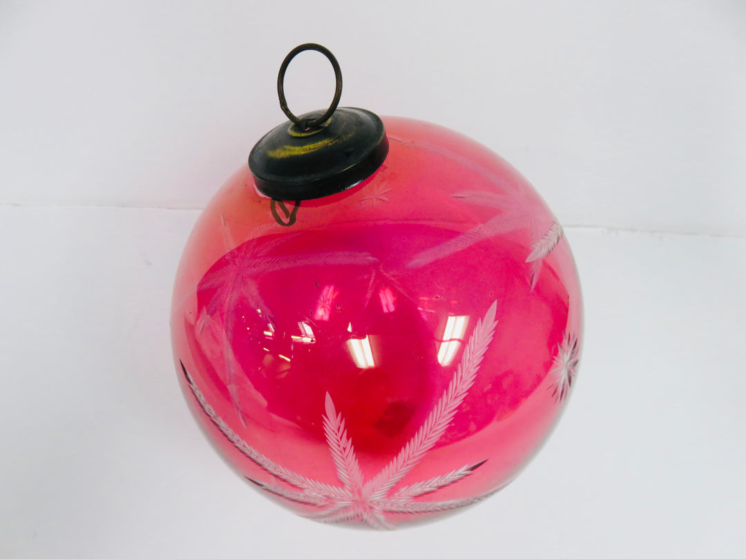 Rose Colored Glass Ornament