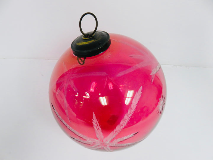 Rose Colored Glass Ornament