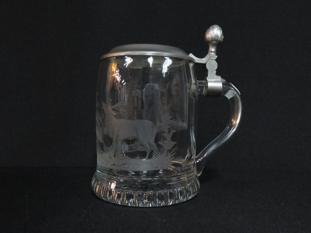 Etched German Beer Stein