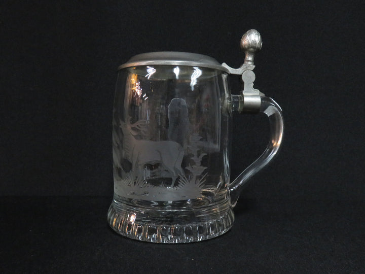Etched German Beer Stein