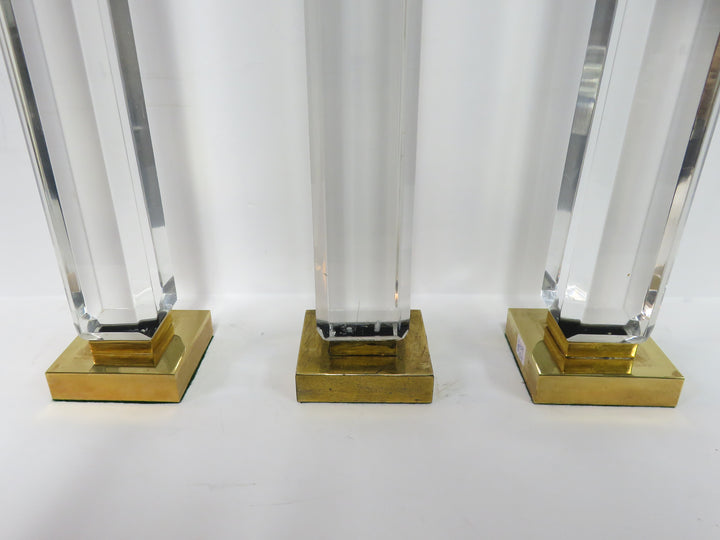 Tall Lucite Candlesticks