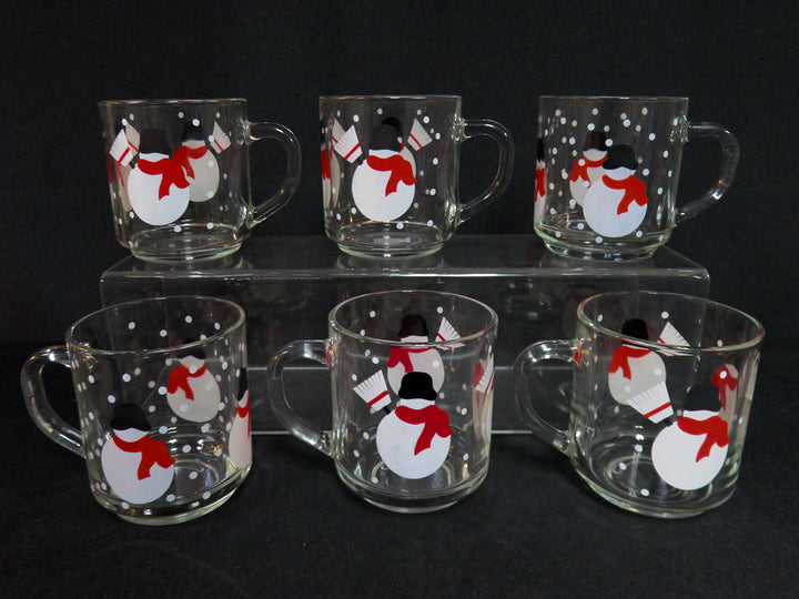 Crate & Barrel Snowman Mugs