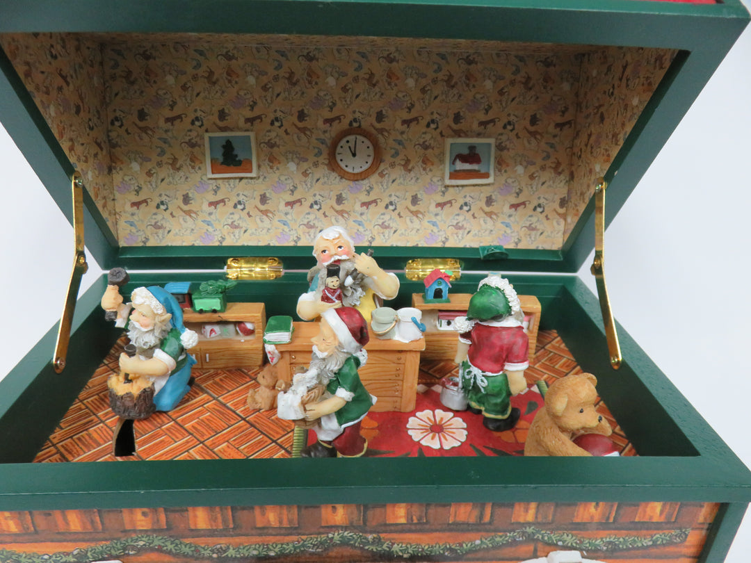 Santa's Workshop Hinged Music Box
