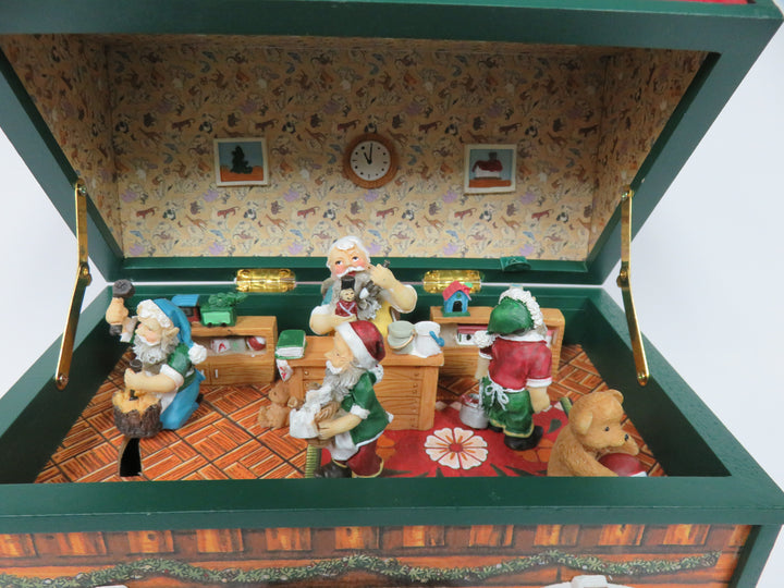 Santa's Workshop Hinged Music Box