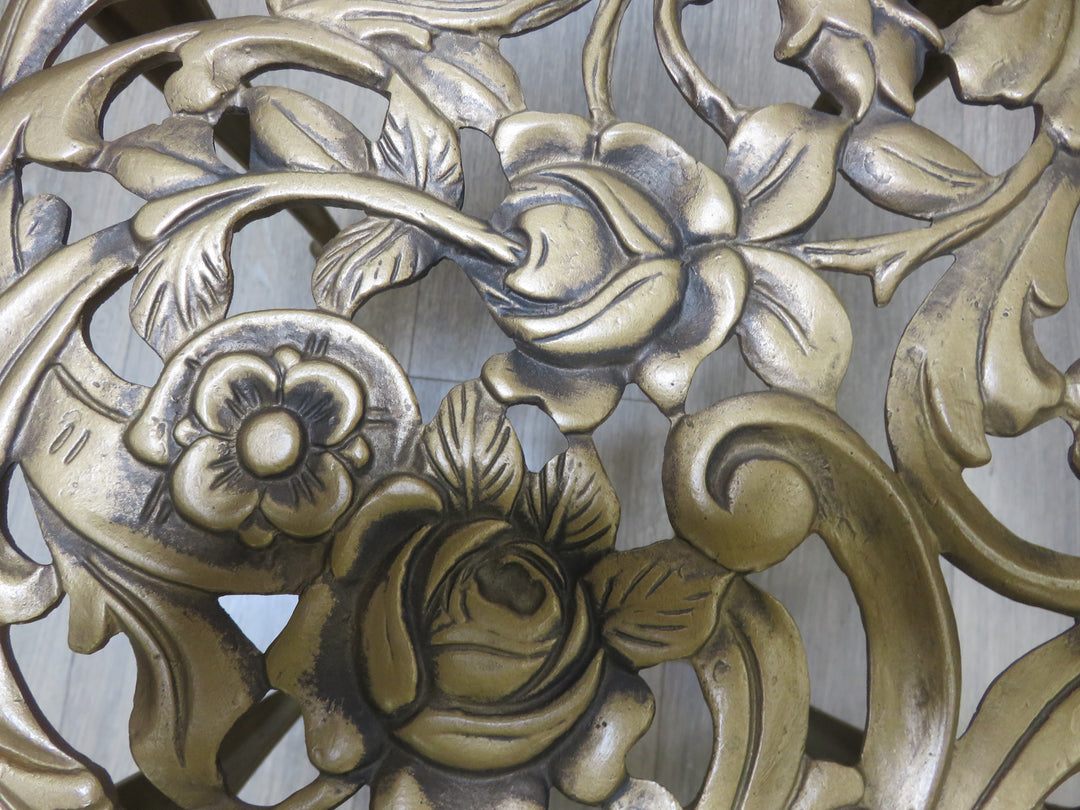Vintage Ornate Metal Vanity Chair