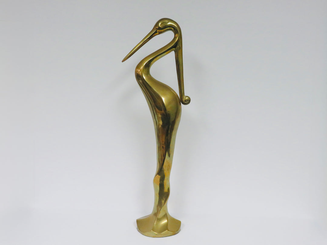 Brass Egret Figurine