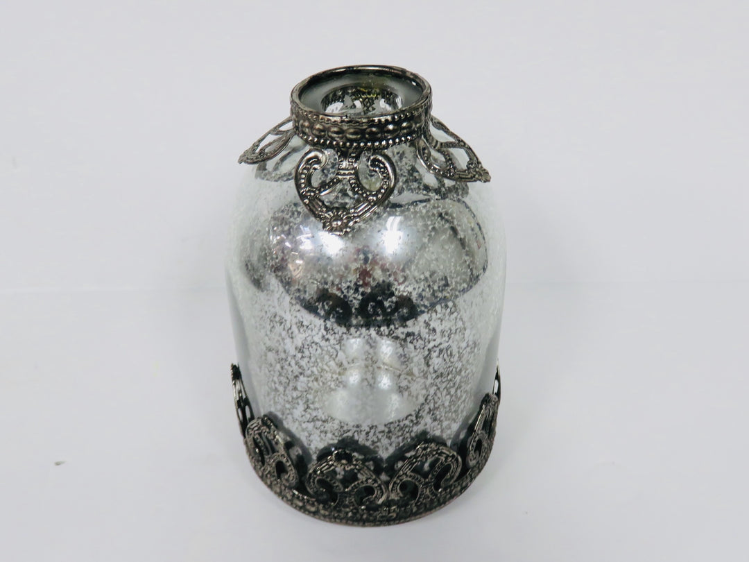 Ornate Mercury Glass Candleholders