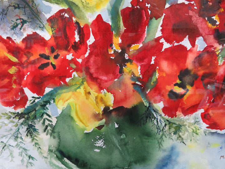Original Watercolor Painting of Flowers