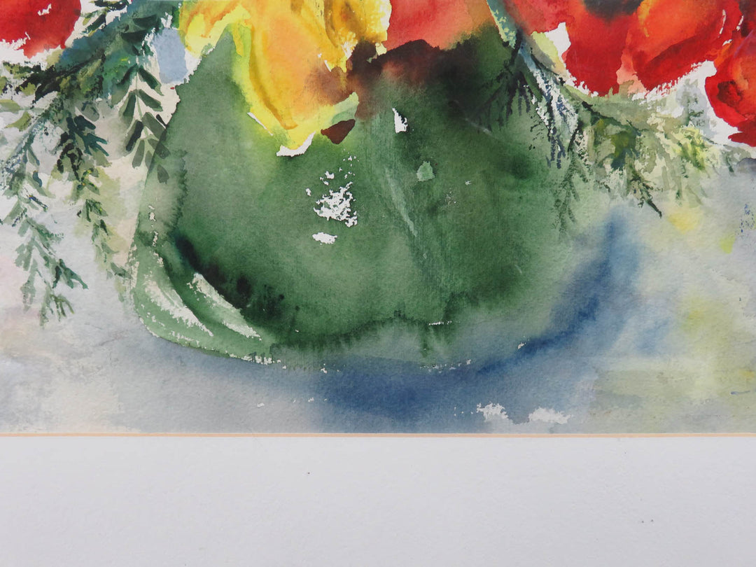 Original Watercolor Painting of Flowers