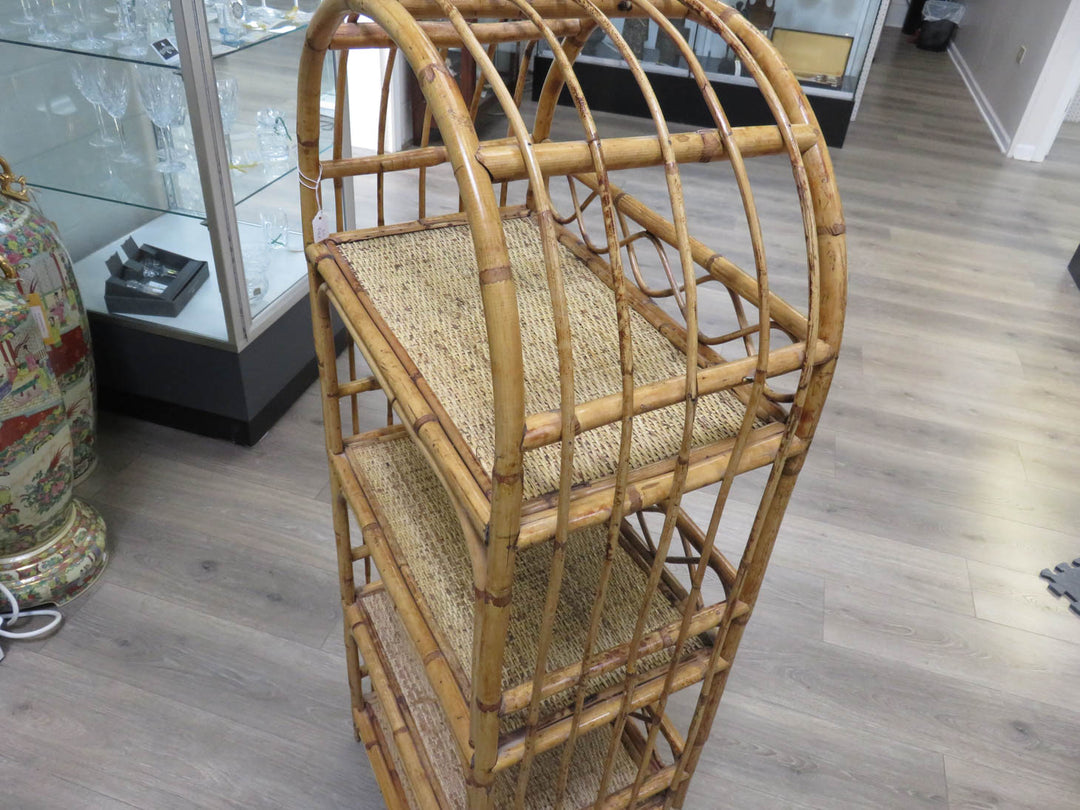 Bamboo & Rattan Shelving Unit