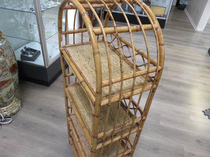 Bamboo & Rattan Shelving Unit