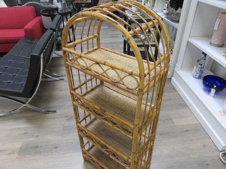 Bamboo & Rattan Shelving Unit