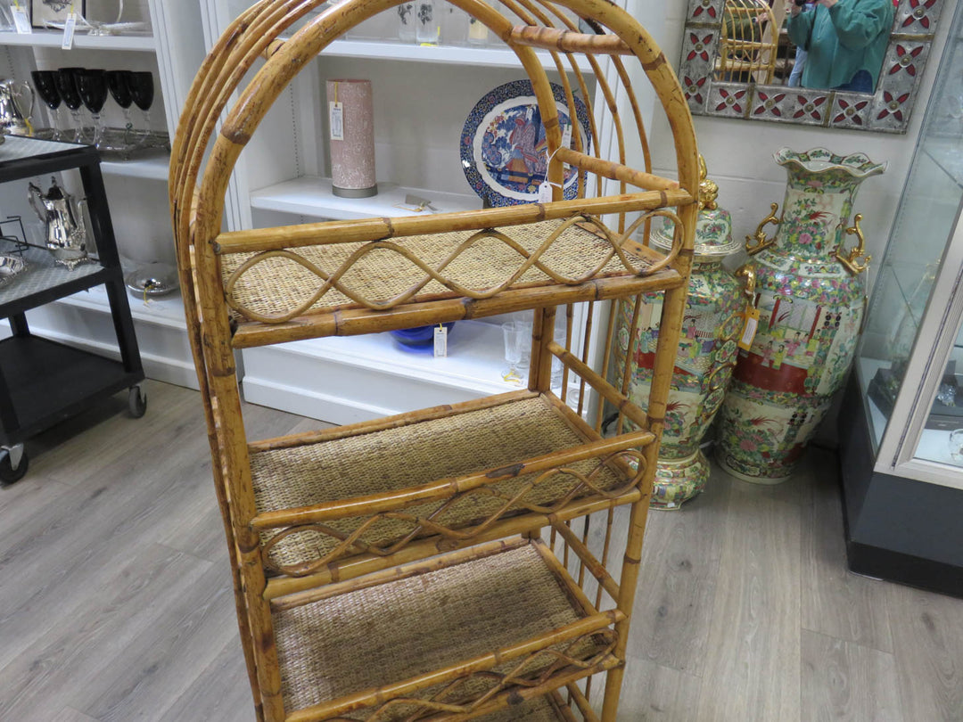 Bamboo & Rattan Shelving Unit