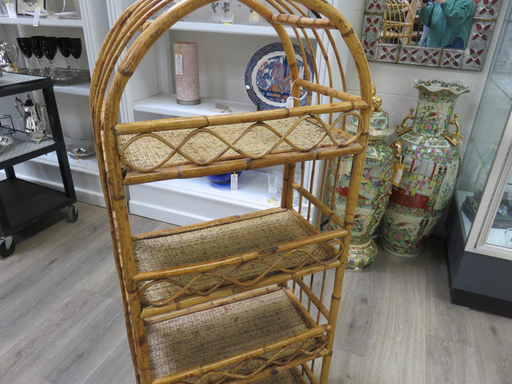 Bamboo & Rattan Shelving Unit