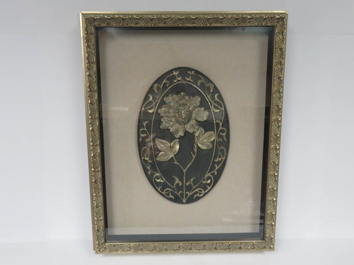 Framed Floral Plaque