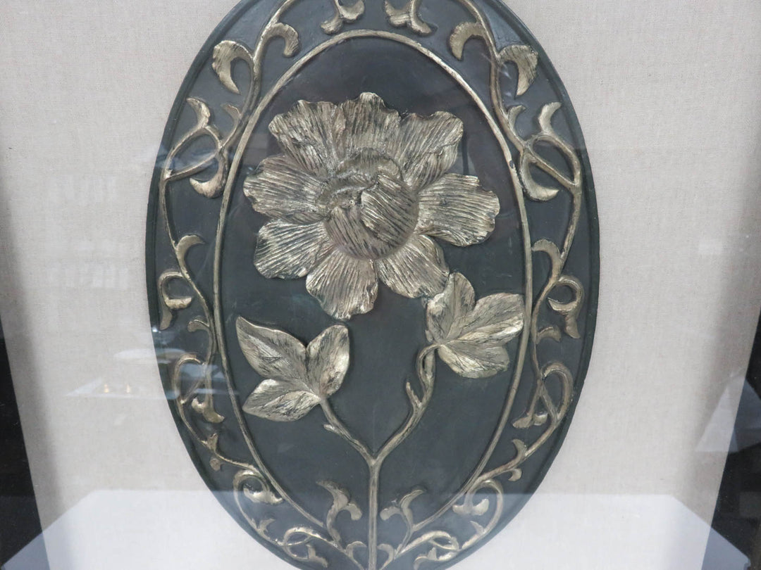 Framed Floral Plaque