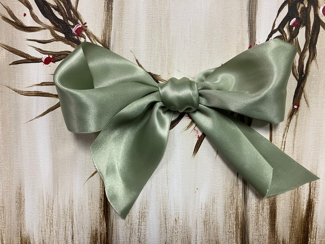 Wreath with Bow on Canvas