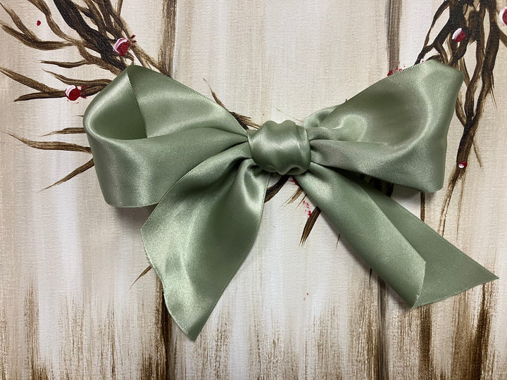 Wreath with Bow on Canvas