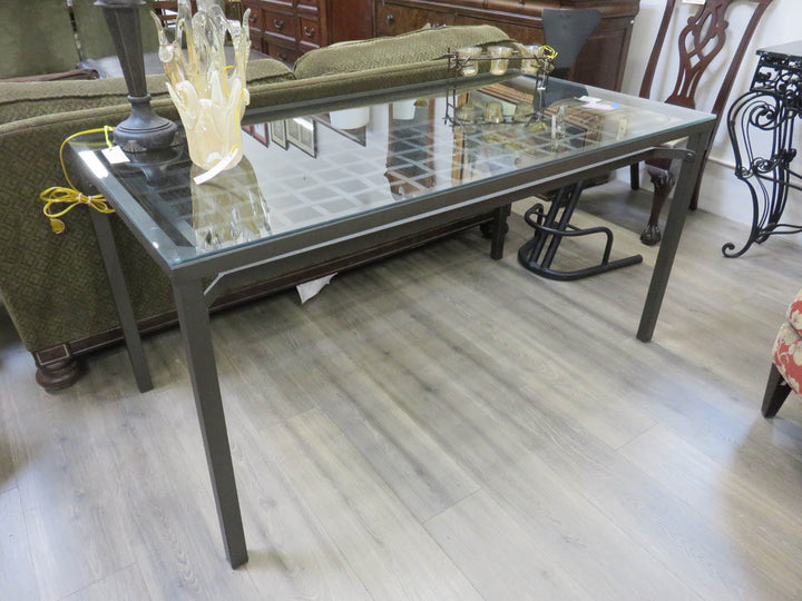 Metal & Glass Dining Table