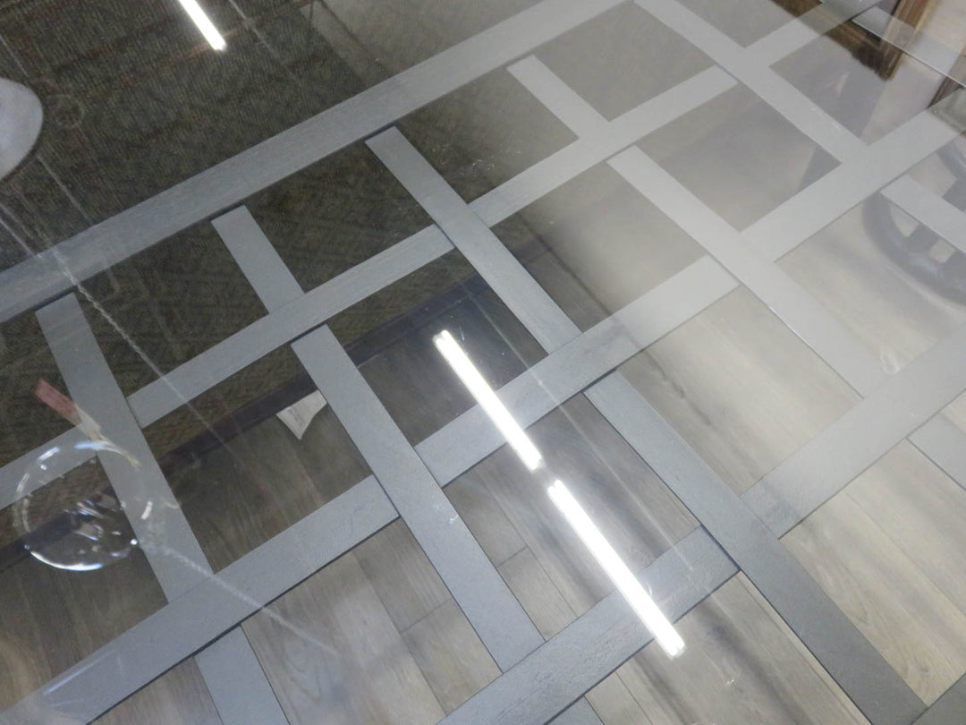 Metal & Glass Dining Table