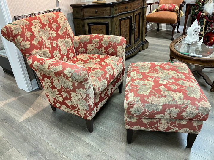 Crate & Barrel Arm Chair & Ottoman