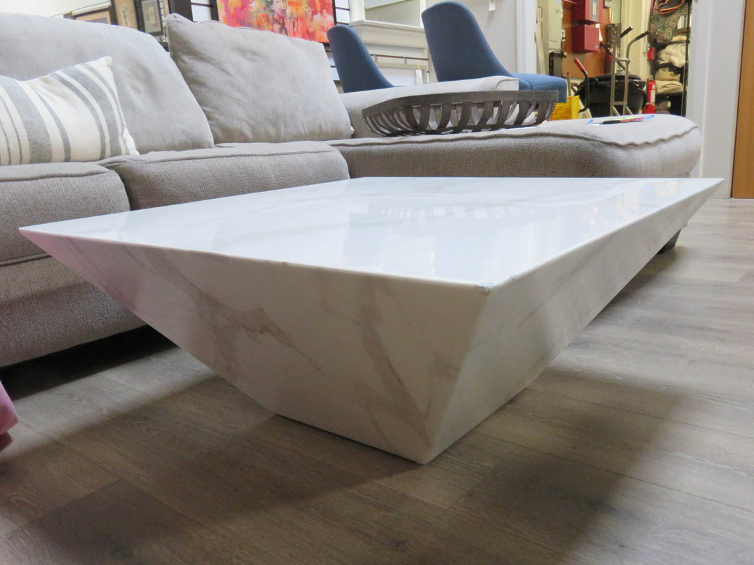 Trapezoidal Stone Coffee Table