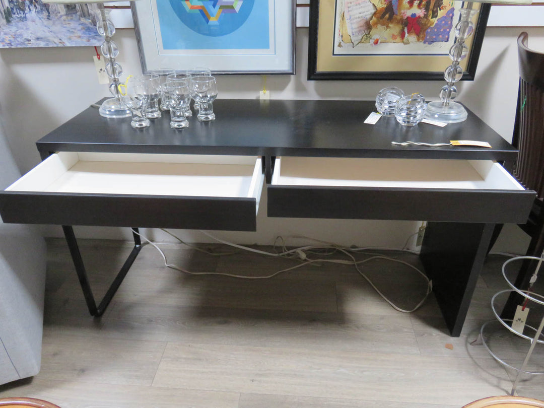 Black Two Drawer Desk