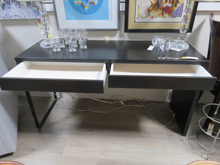 Black Two Drawer Desk
