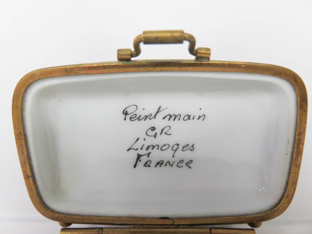 Limoges Suitcase Trinket Box