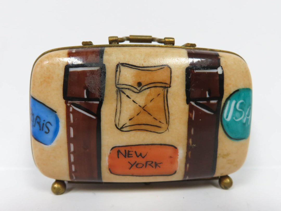 Limoges Suitcase Trinket Box