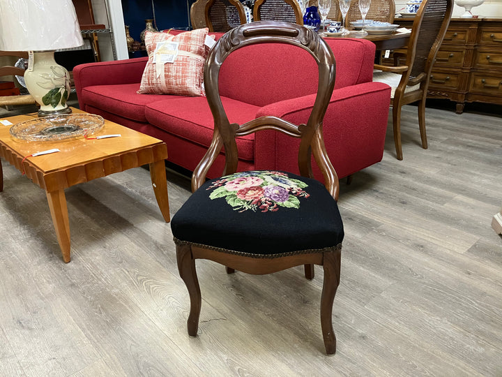 Antique Needlepoint Side Chair