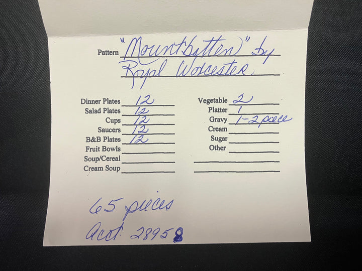 Royal Worcester China Set