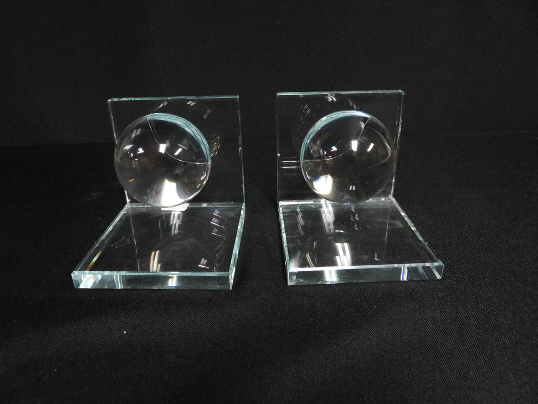 Glass Bookends