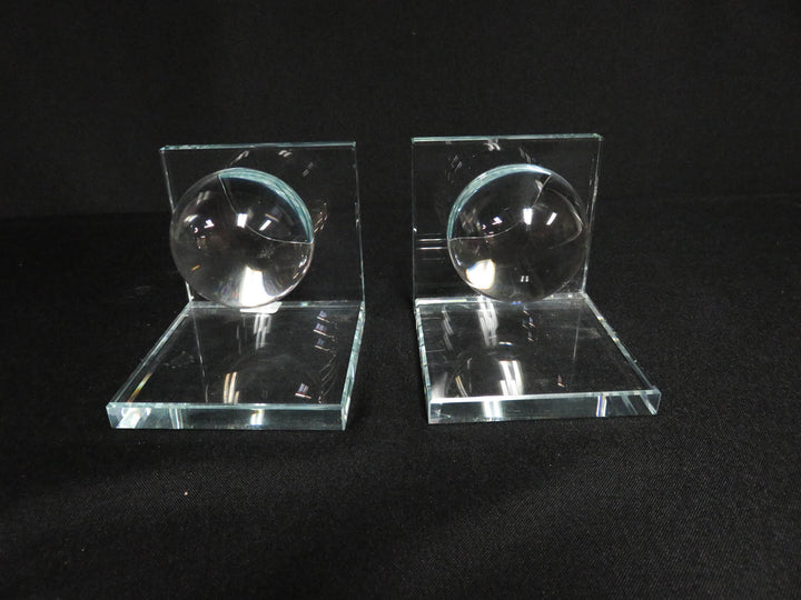 Glass Bookends