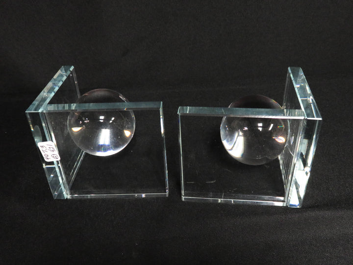Glass Bookends