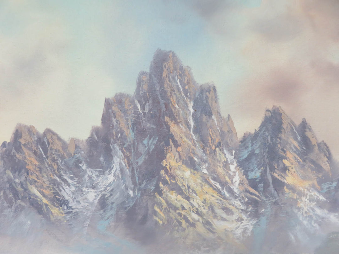 Alpine Mountain Scene Original Oil