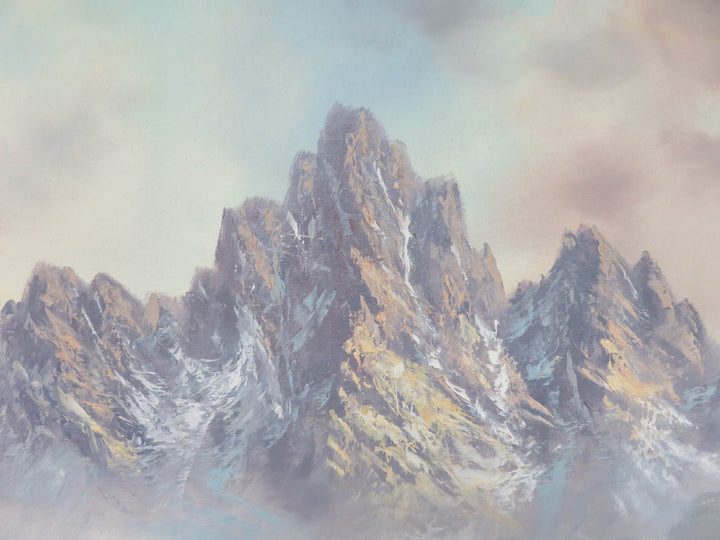 Alpine Mountain Scene Original Oil