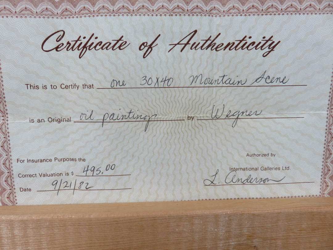 Alpine Mountain Scene Original Oil