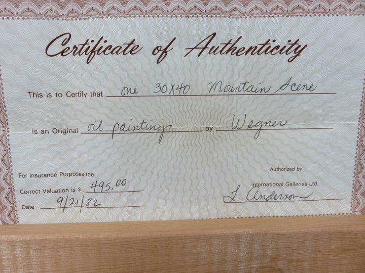 Alpine Mountain Scene Original Oil