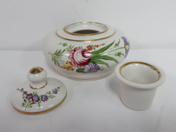 Limoges Lidded Ink Well