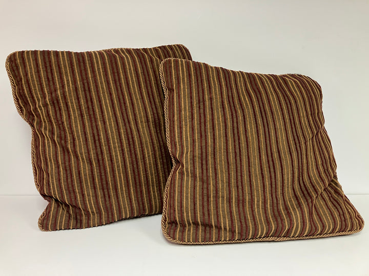 Pair Striped Throw Pillows