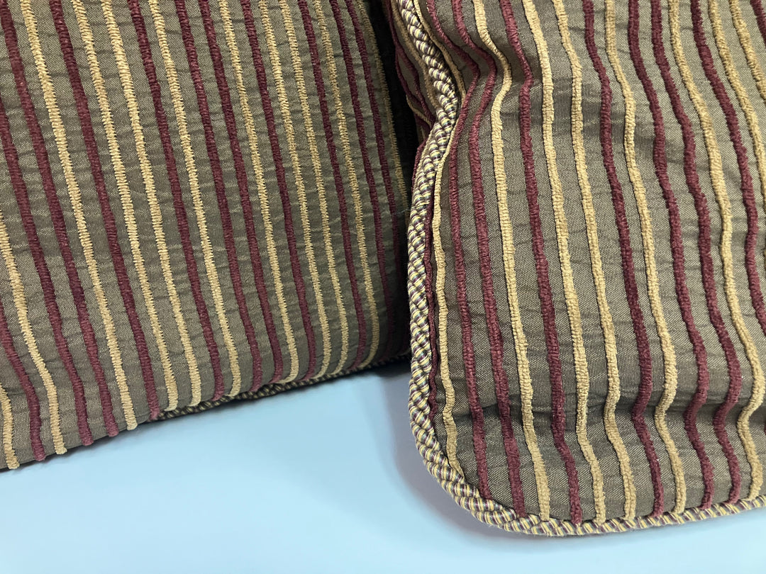 Pair Striped Throw Pillows