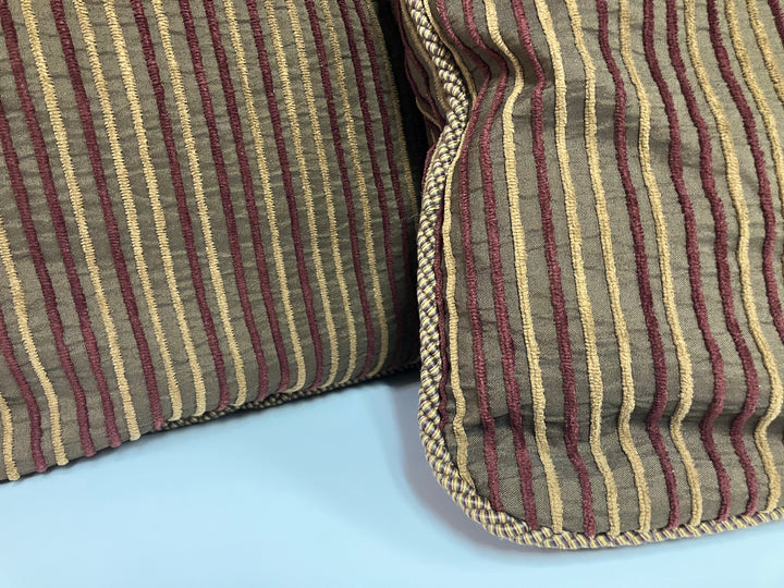 Pair Striped Throw Pillows