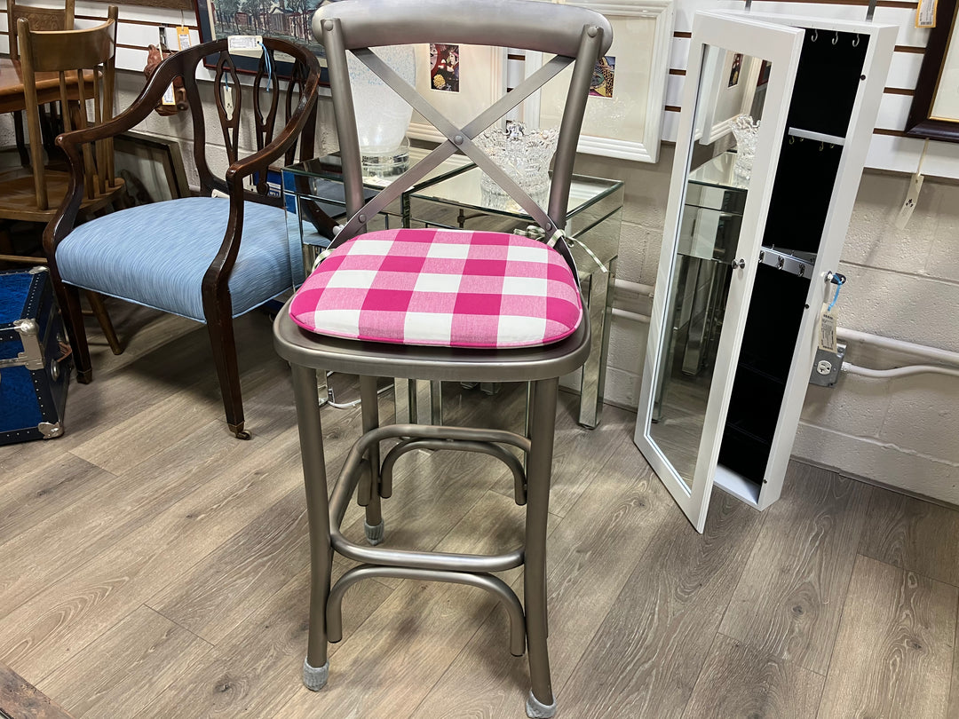 Two Metal Counter Stools